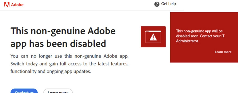 Adobe(PS、LR)软件运行弹出This non-genuine Adobe app has been disabled解决办法